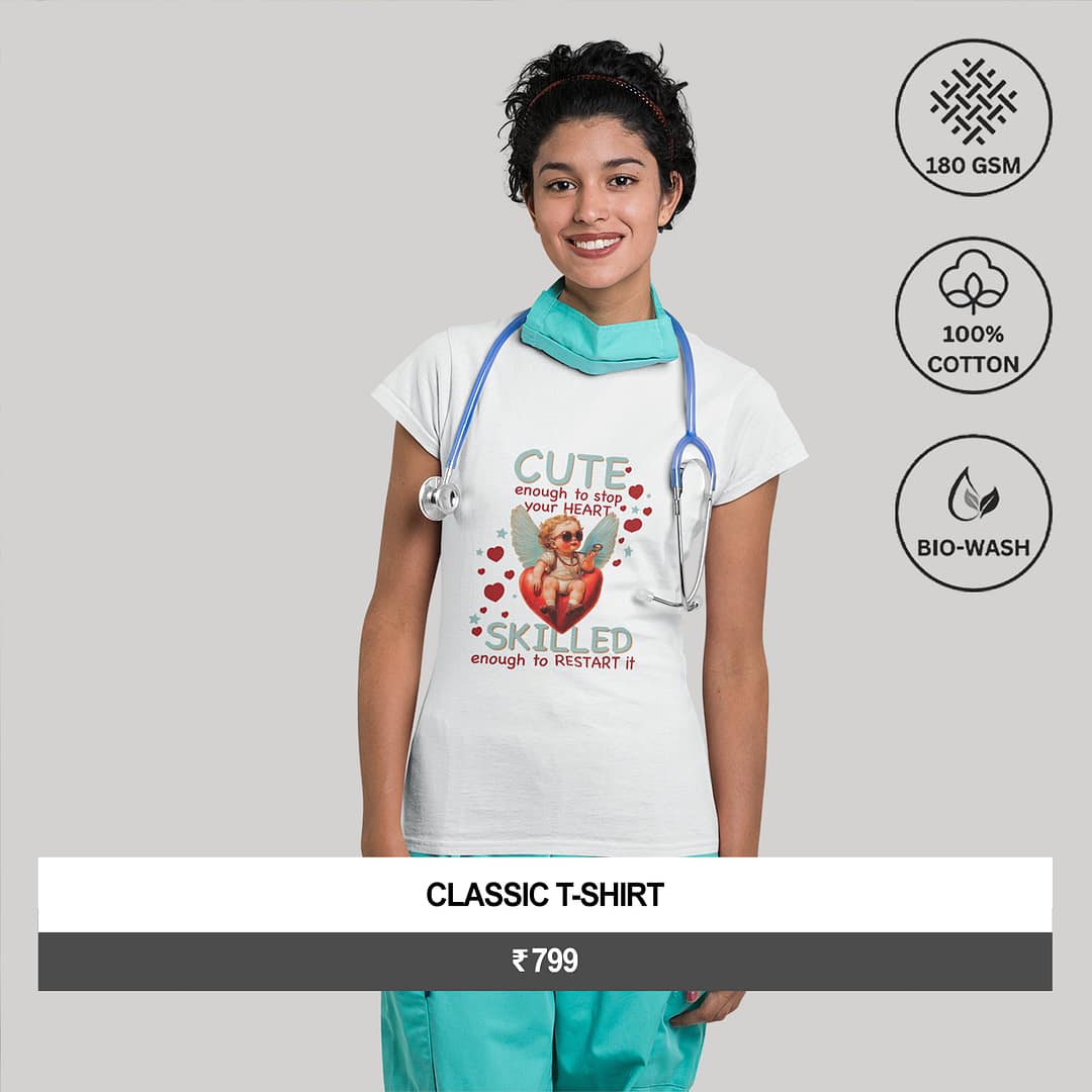 "CUTE ENOUGH TO STOP YOUR HEART, SKILLED ENOUGH TO RESTART IT"