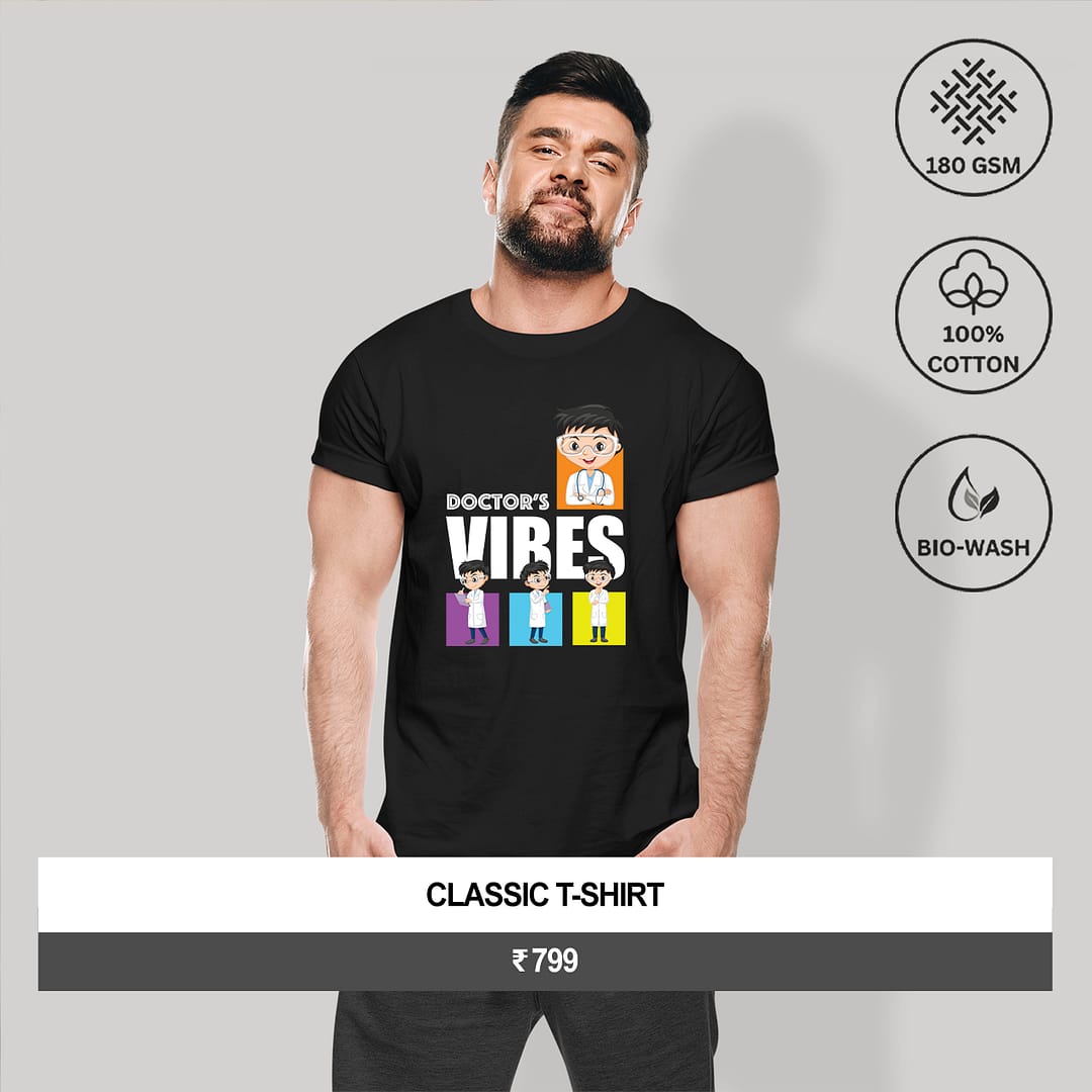 "DOCTOR’S VIBES" Men's Graphic T-Shirt