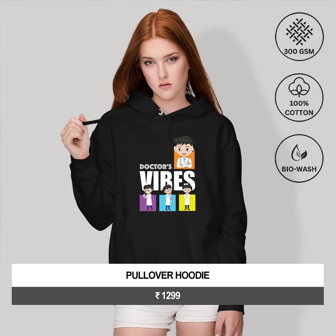 "DOCTOR’S VIBES" Women’s Pullover Hoodie