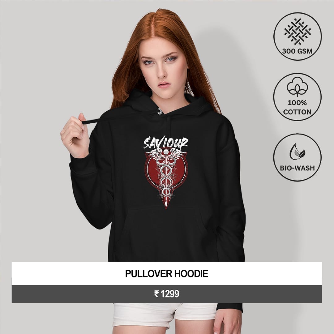 "SAVIOUR" Women’s Pullover Hoodie