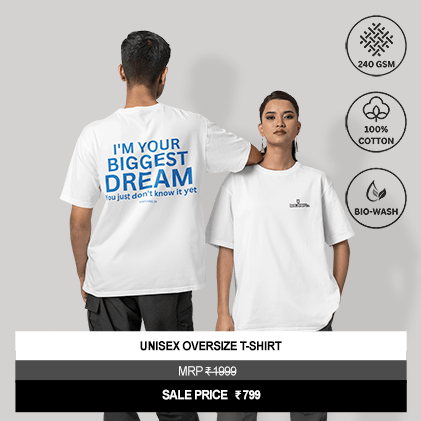 “I’m Your Biggest Dream You Just Don’t Know It Yet” Unisex Oversized Graphic T-Shirt