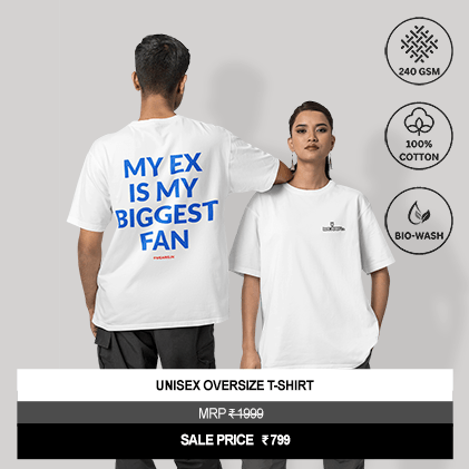 “My Ex Is My Biggest Fan” Unisex Oversized Graphic T-Shirt