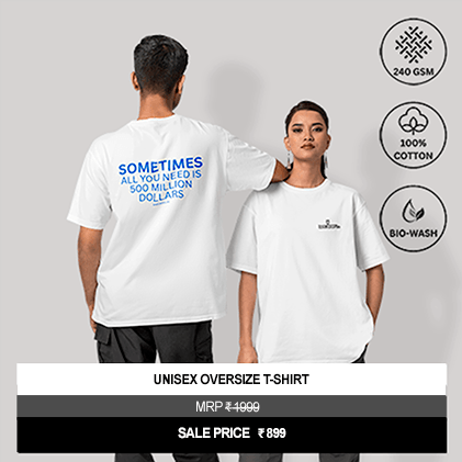 "Sometimes All You Need Is 500 Million Dollars" Unisex Oversized Graphic T-Shirt