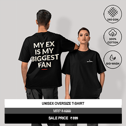 “My Ex Is My Biggest Fan” Unisex Black Oversized Graphic T-Shirt