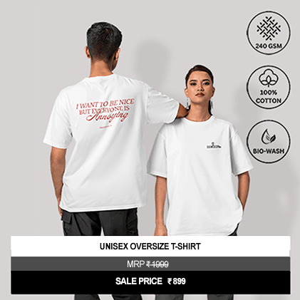 "I Want to Be Nice, But Everyone Is Annoying" Unisex Oversized Graphic T-Shirt