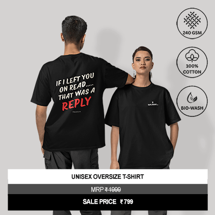 “If I Left You On Read That Was A Reply” Unisex Black Oversized Graphic T-Shirt