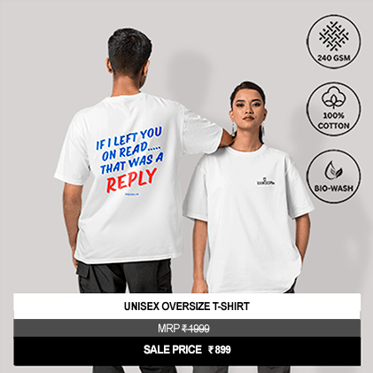 “If I Left You On Read That Was A Reply” Unisex Oversized Graphic T-Shirt