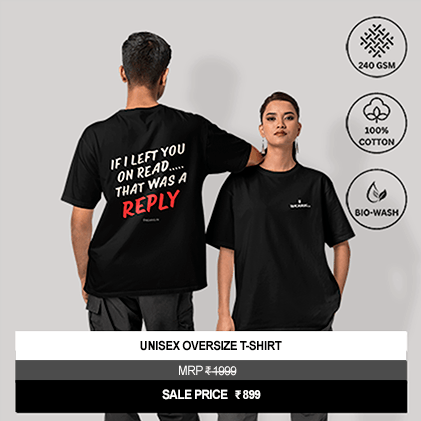 “If I Left You On Read That Was A Reply” Unisex Black Oversized Graphic T-Shirt