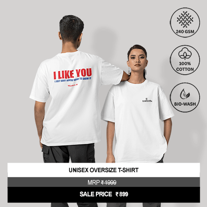 “I Like You I Just Don’t Know How To Show It” Unisex Oversized Graphic T-Shirt