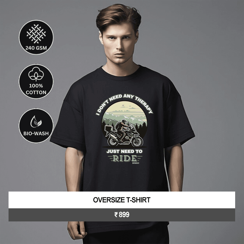 Premium Unisex “Just Need To Ride” Graphic Oversize T-Shirt