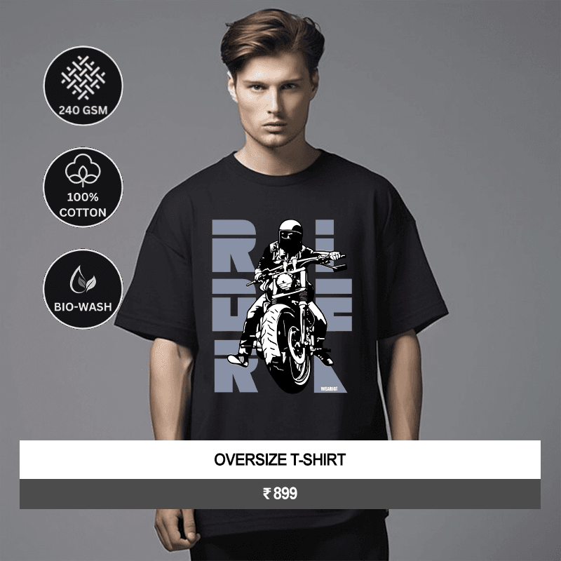 Premium Unisex “Rider” Graphic Oversize T-Shirt