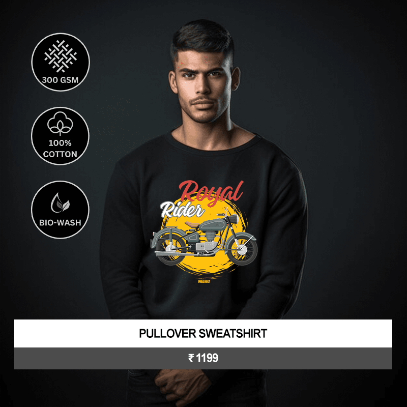 Premium Unisex “Royal Rider” Graphic Pullover Sweatshirt