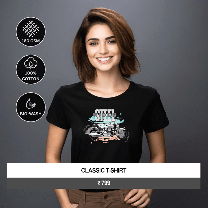 Premium Women's “Steel Rider” Graphic T-Shirt