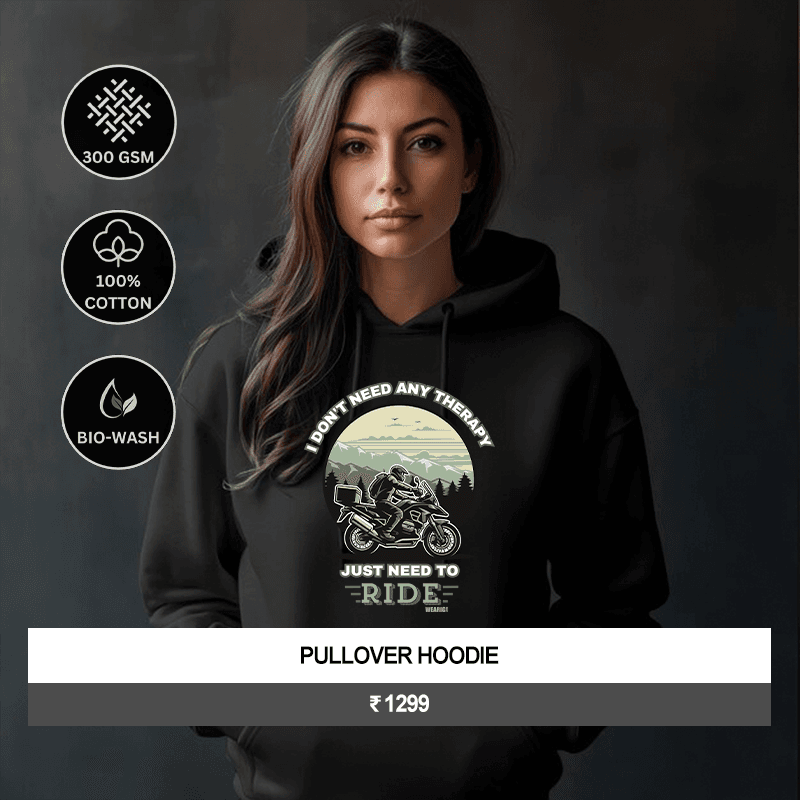 Premium Women's “Just Need To Ride” Graphic Pullover Hoodie